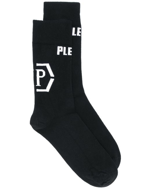 Philipp Plein Hexagon-print mid-calf socks