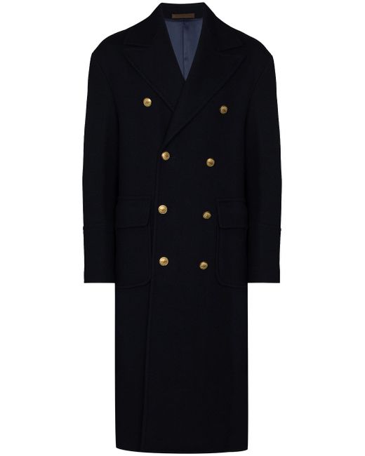Eleventy double-breasted wool-blend coat