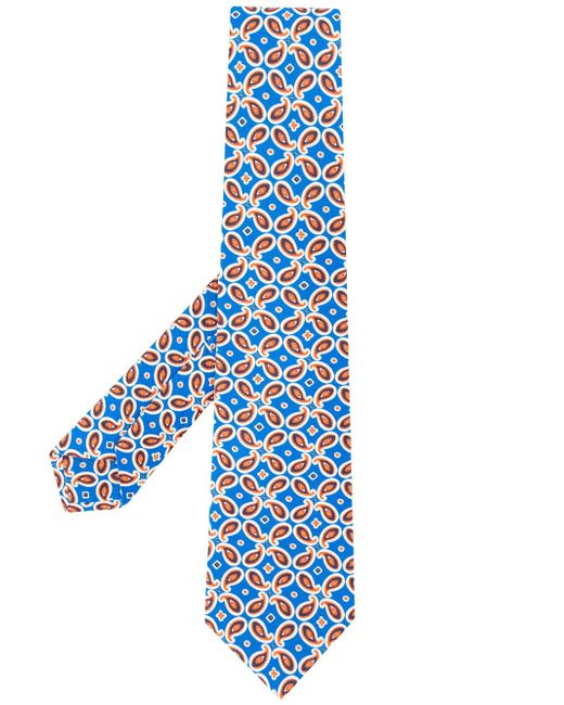 Kiton paisley-print tie