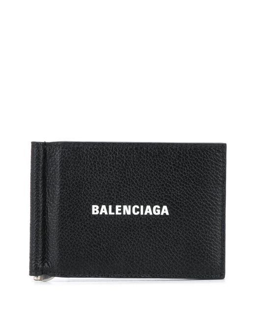 Balenciaga money-clip foldover wallet Black1090
