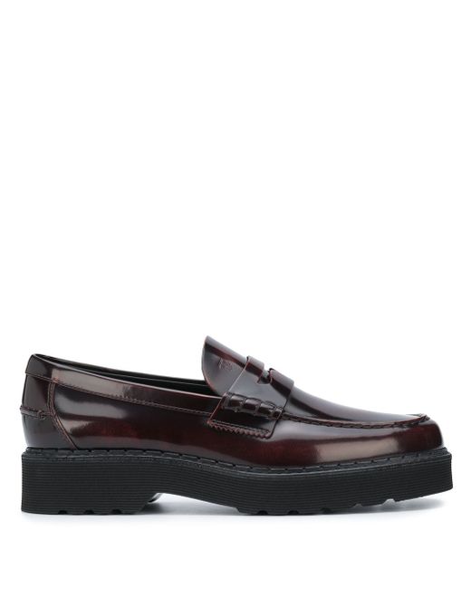 Tod's chunky sole loafers