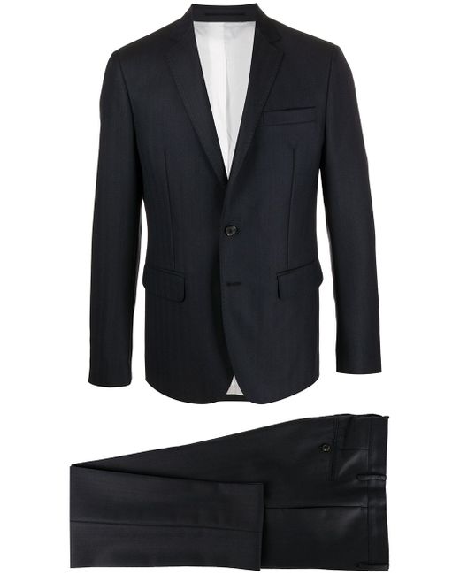 Dsquared2 two-piece chevron wool twill suit