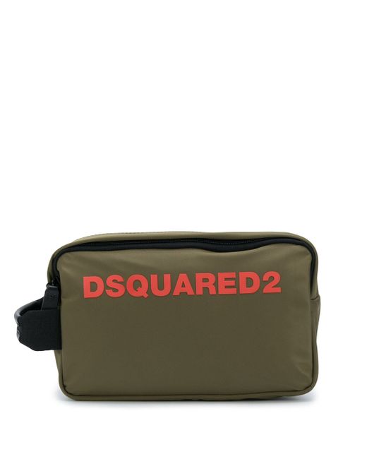 Dsquared2 logo print wash bag