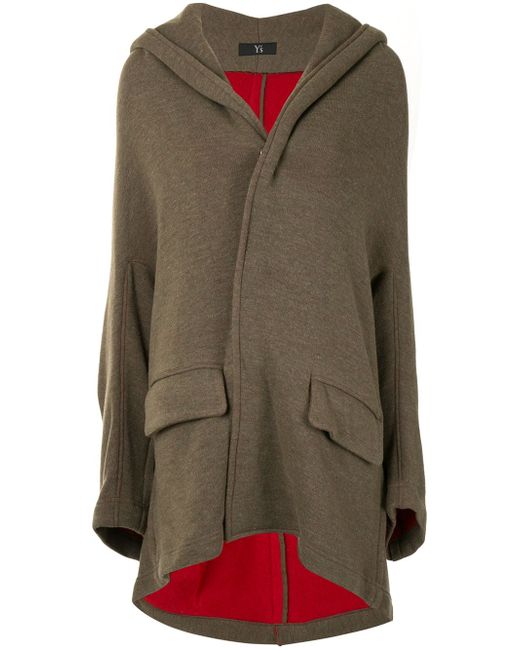 Y's oversized hooded cape coat