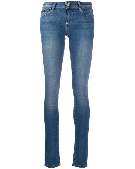Philipp Plein teddy patch-embellished skinny jeans