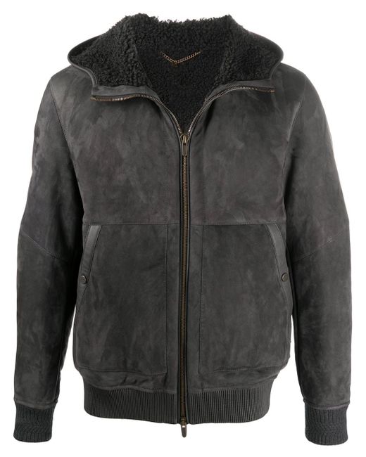 Ajmone shearling-lined suede jacket
