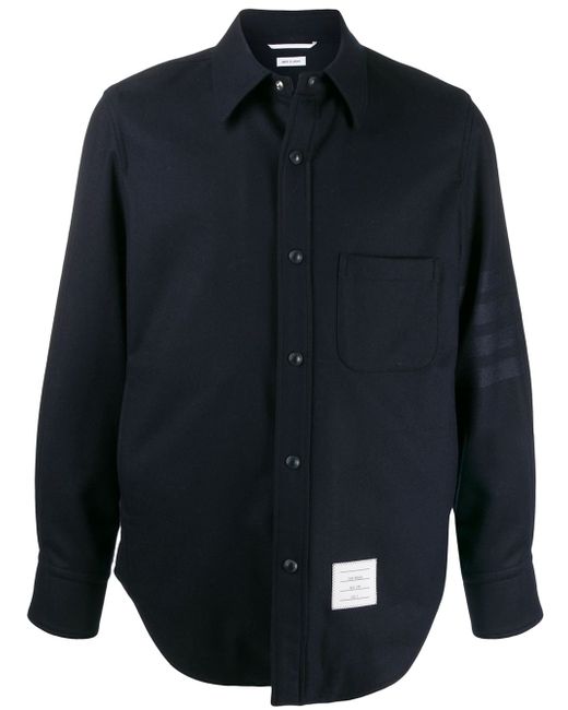 Thom Browne flannel snap front shirt jacket