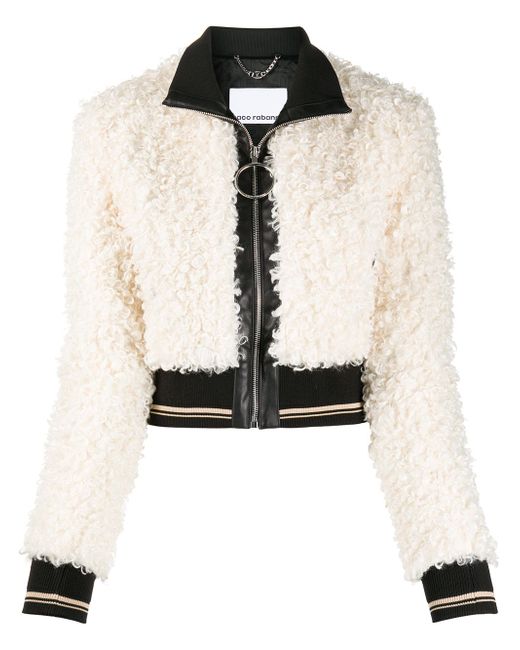 Paco Rabanne faux-fur zipped jacket