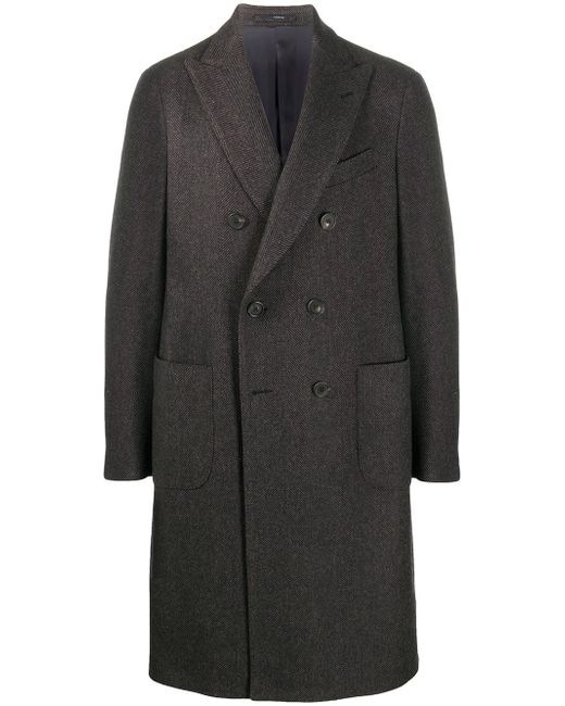 Lardini long-sleeve double breasted coat