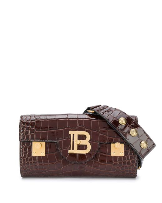 Balmain crocodile-effect belt bag