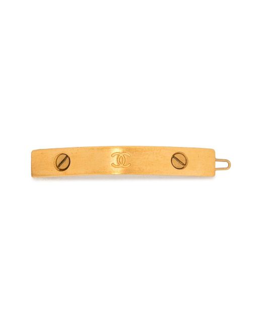 Chanel Pre-Owned 2001 logo-engraved hair clip