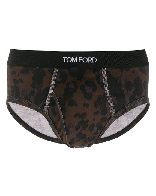 Tom Ford leopard cotton briefs