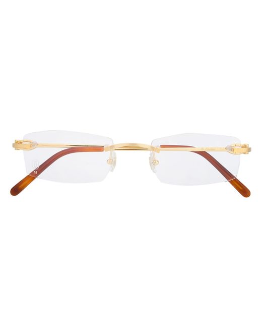 Cartier frameless rectangular glasses