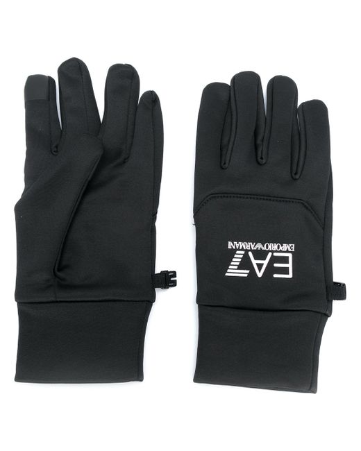 Ea7 logo-print gloves