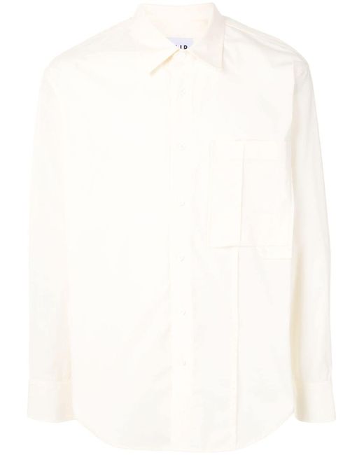 Solid Homme patch pocket shirt