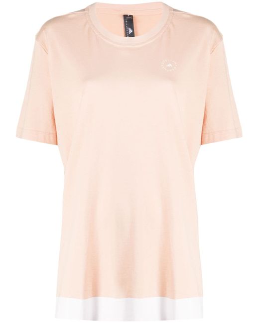 Adidas by Stella McCartney contrast-hem organic-cotton T-shirt