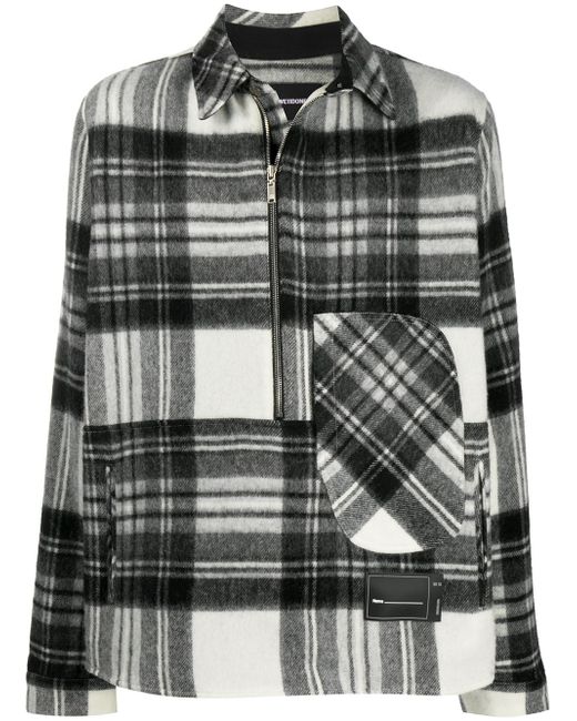 We11done long-sleeved plaid check jacket