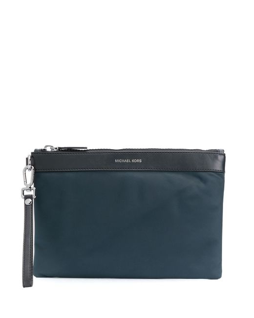 Michael Kors Collection leather panel clutch