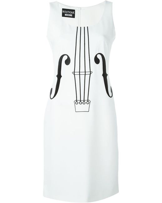 Boutique Moschino cello print fitted dress