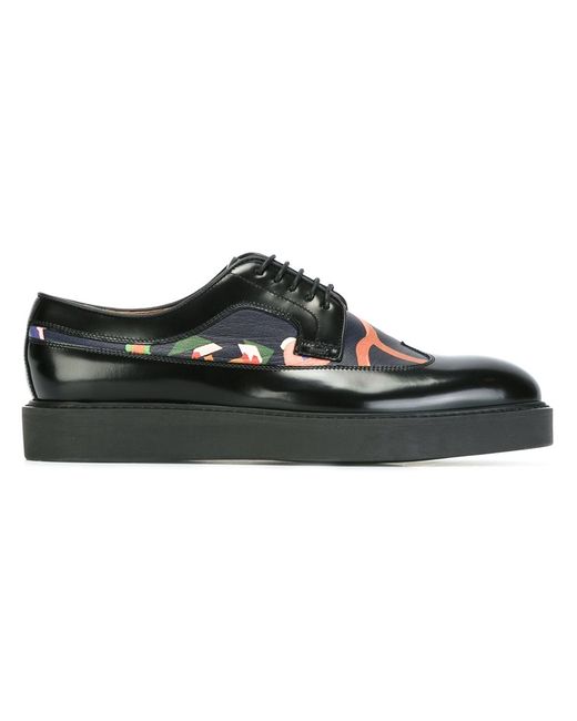 Paul Smith print panel lace up shoes