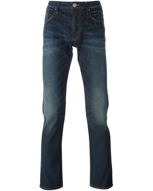 Armani Jeans stonewash effect slim fit jeans