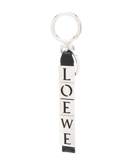 Loewe metallic logo keyring