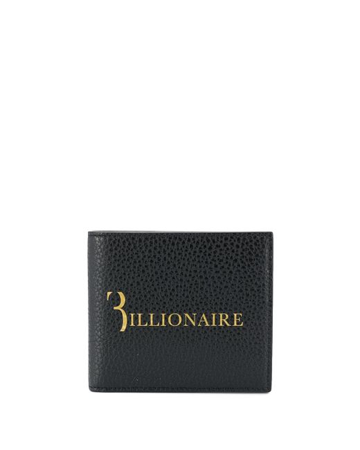 Billionaire embossed logo grained wallet
