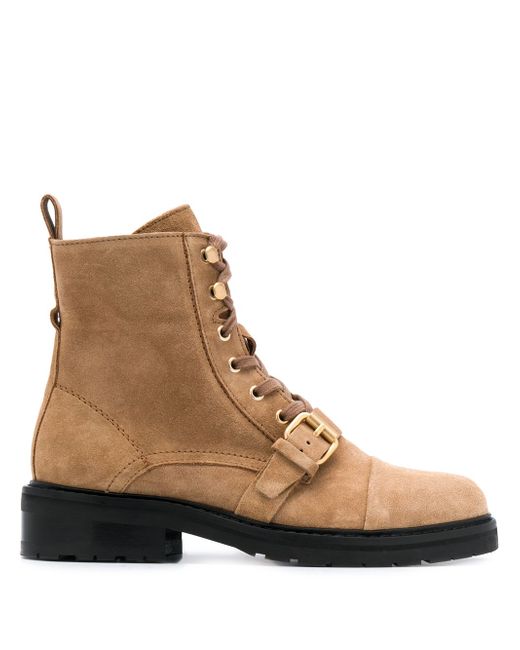 AllSaints Donita front-buckle ankle boots