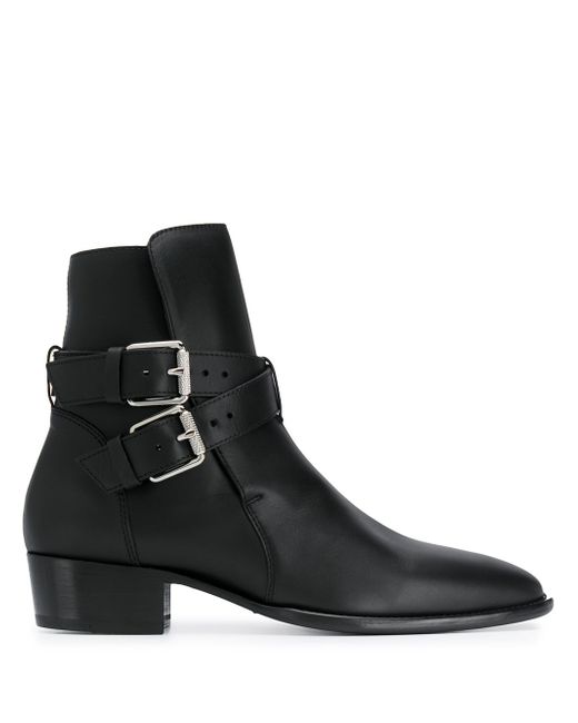 Amiri double buckle ankle boots