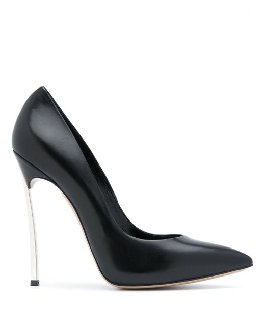 Casadei Blade 115mm leather pumps
