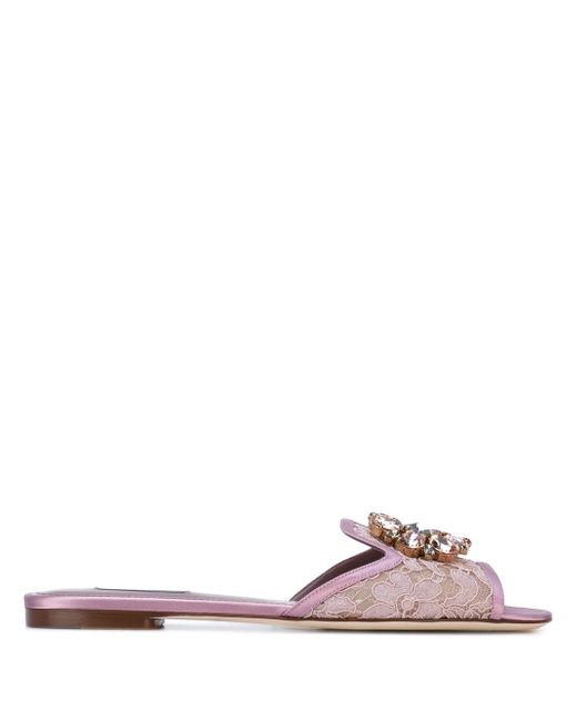 Dolce & Gabbana Bianca lace slippers