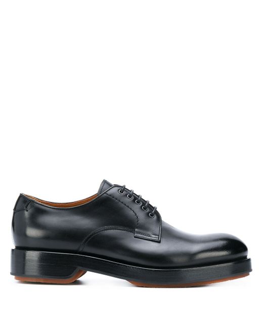 Ermenegildo Zegna leather derby shoes with sole layer detail
