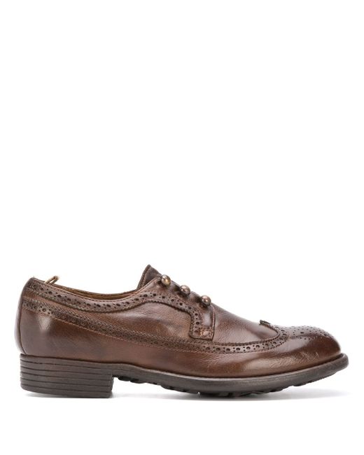 Officine Creative punch-hole lace-up shoes