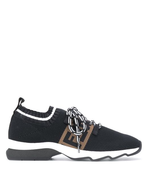 Fendi mesh lace-up sneakers