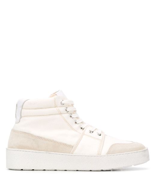 AMI Alexandre Mattiussi high top leather-trimmed sneakers