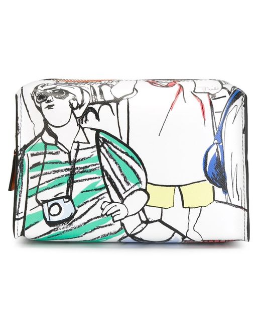 Emilio Pucci illustrated zip wallet