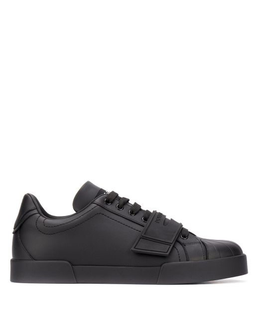 Dolce & Gabbana touch strap lace-up sneakers