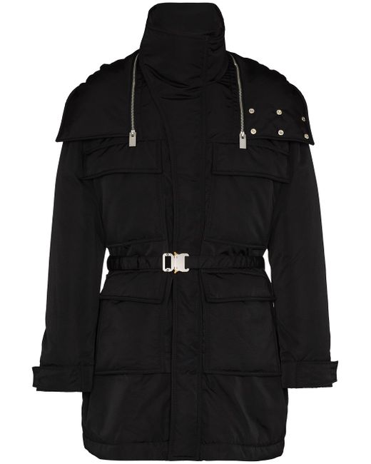 1017 Alyx 9Sm belted-waist hooded parka coat