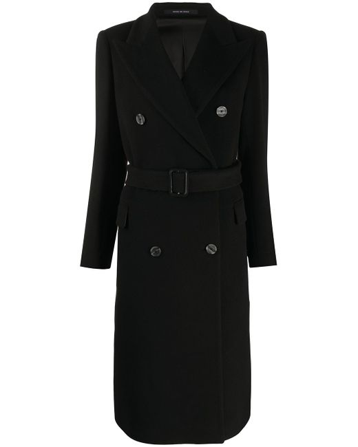 Tagliatore belted double-breasted coat
