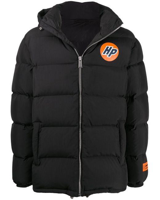 Heron Preston hooded logo puffer jacket