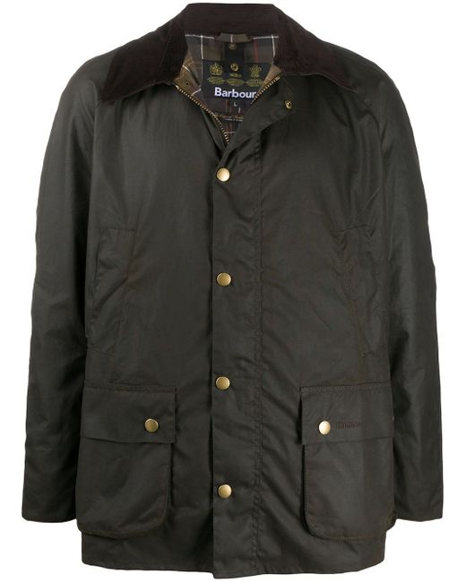 Barbour contrast collar buttoned jacket