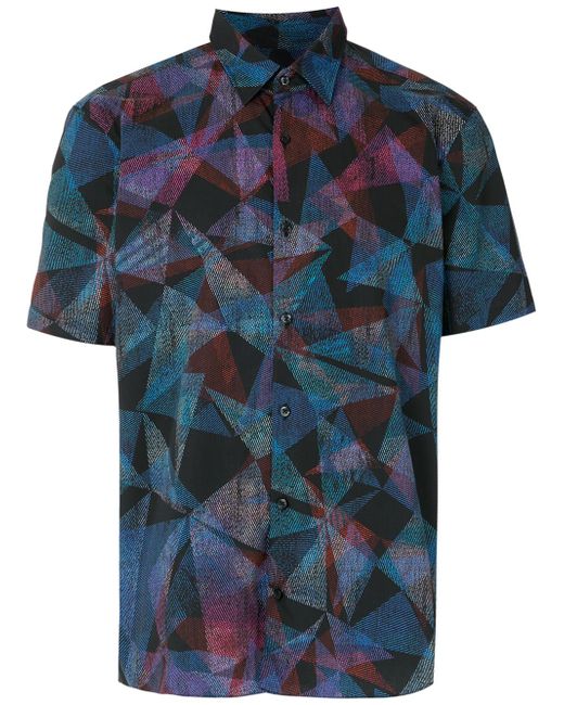 Hugo Boss geometric-print short-sleeve shirt