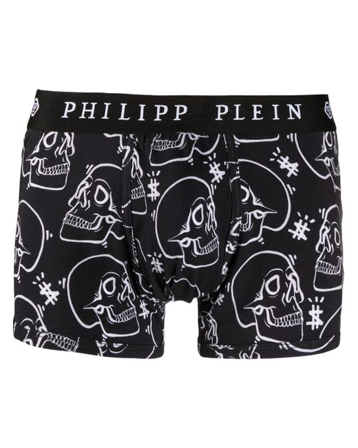 Philipp Plein Outline skull-print boxers