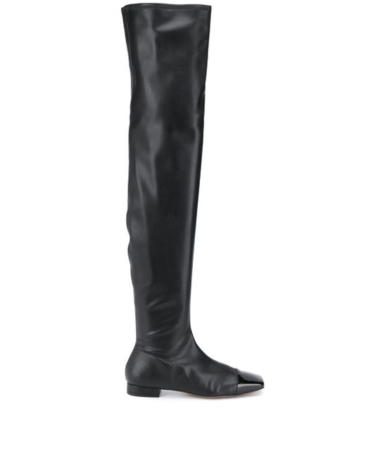 L' Autre Chose knee-high square-toe leather boots