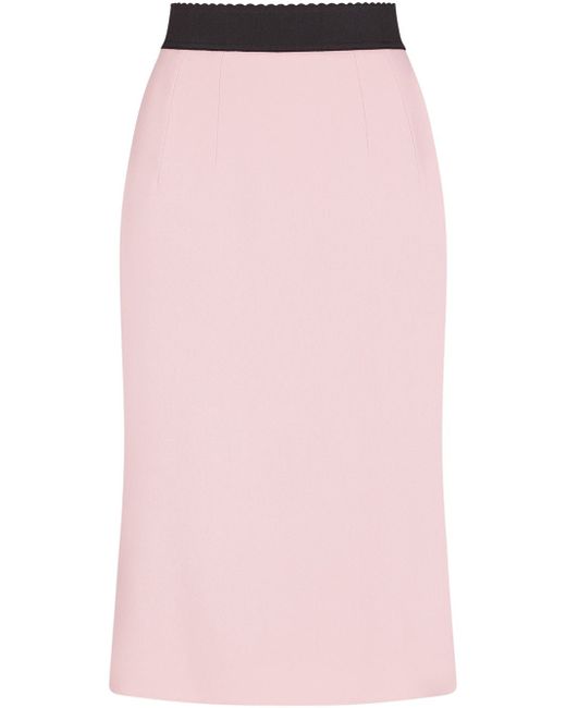 Dolce & Gabbana Cady fabric midi skirt