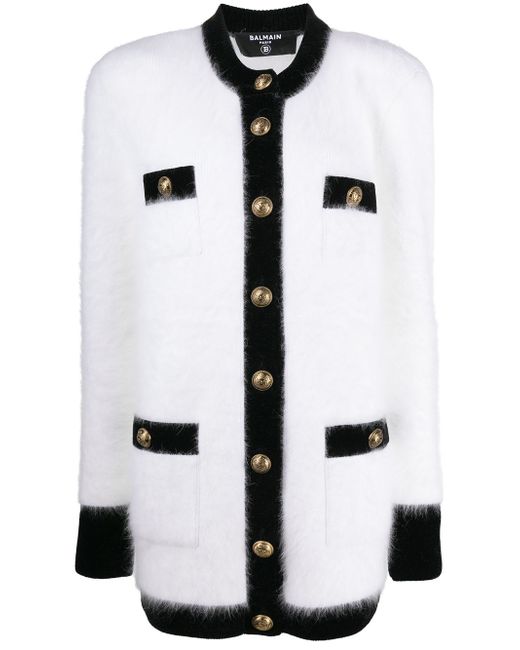 Balmain single-breasted knitted short coat