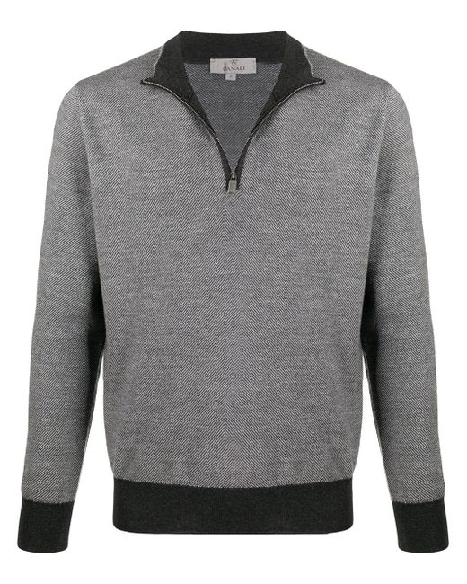 Canali long-sleeve knitted sweatshirt