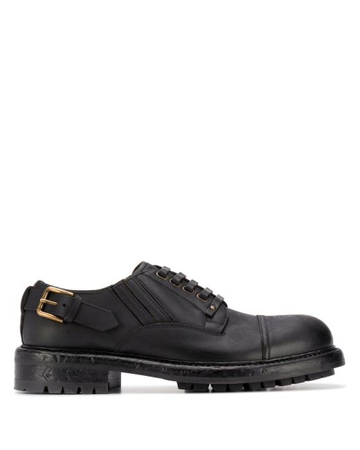 Dolce & Gabbana leather buckle Derby shoes