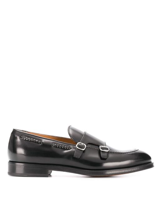 Doucal's monk strap leather shoes