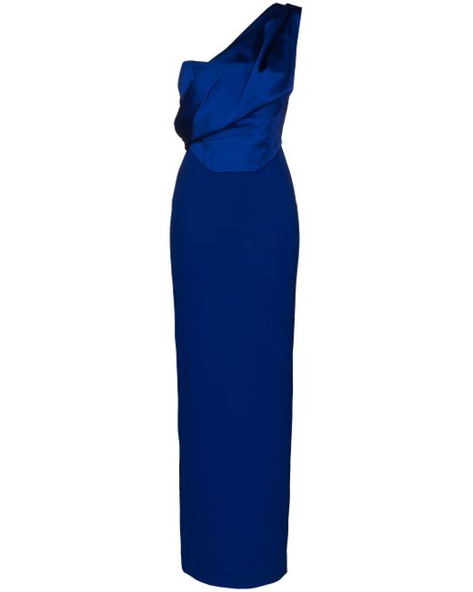 Solace London Kara one shoulder evening gown